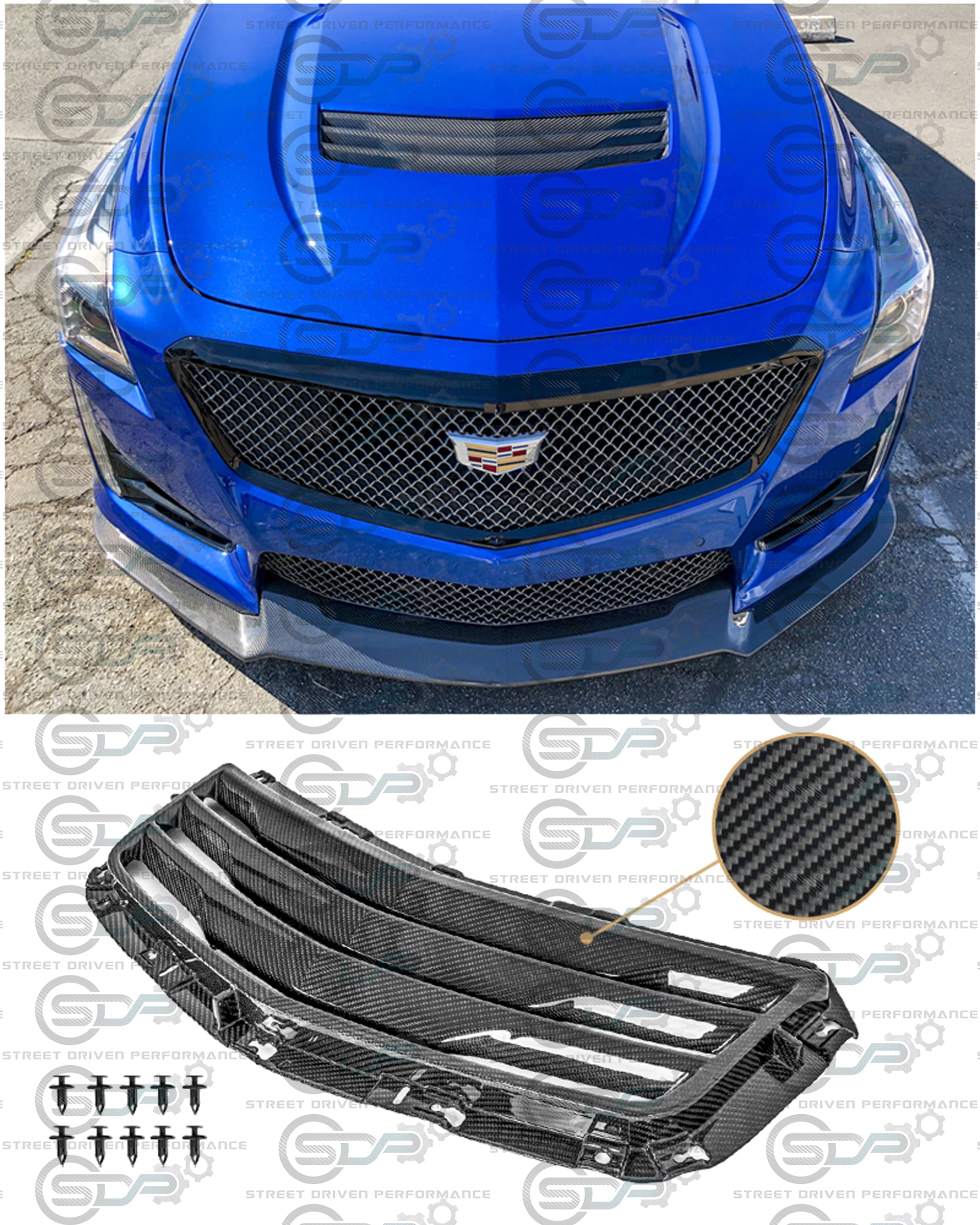 2016-2019 CTS-V V3 - Carbon Fiber Hood Vent